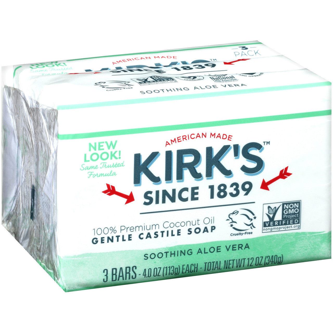 Kirk's Original Saloe Castile Bar 3 Pack Kirk`S Home n Hearts
