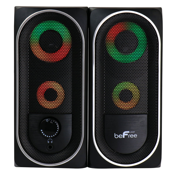 Befree Sound beFree Sound 2.0 Computer Gaming Speakers with LED RGB Lights